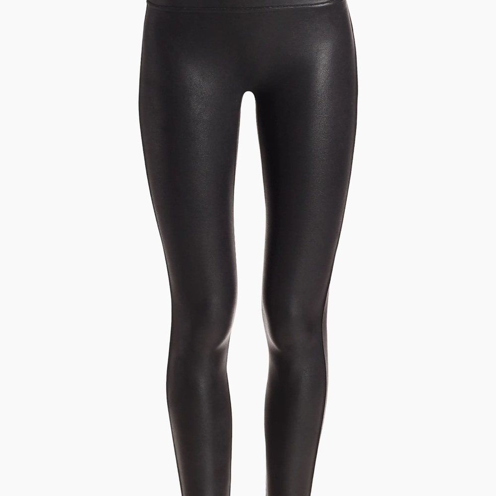 Spanx faux, leather Black Women's Leggings xxl - Picture 3 of 7
